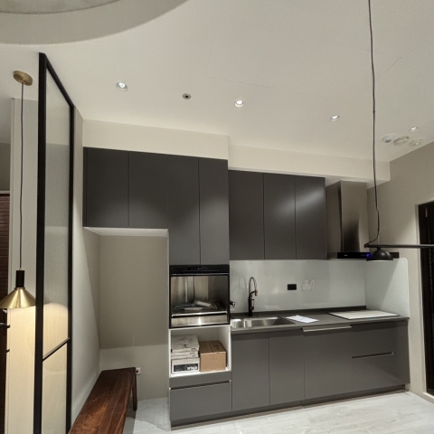 一字型220cm櫥櫃+電器櫃